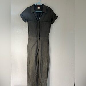 Dickies Olive Green Short-Sleeve Jumpsuit